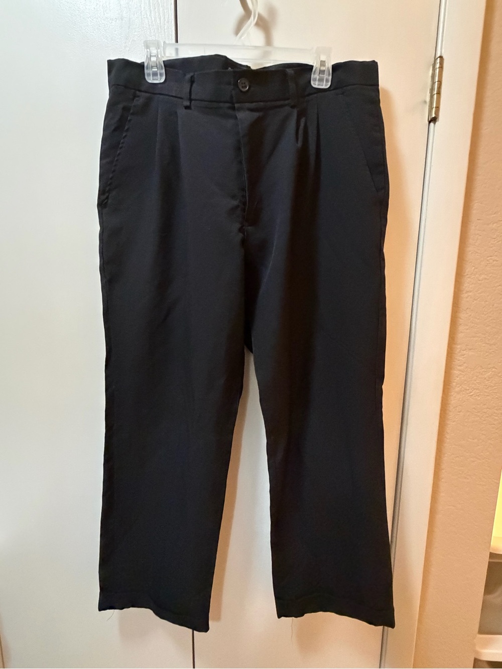 Men's Black Dress Trousers - Tailored Straight Fit